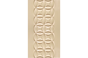 Fronts 3D 1221 Cream matte - Painted fronts MDF 19 mm with milling in Modern style
