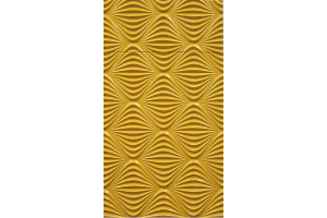 Фасад 3D фрезеровкой арт 1432 716*396 золото глянец  -  Крашеные фасады МДФ 19 мм с фрезеровкой в стиле Modern