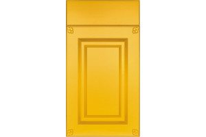 Facade Flower Bavaria 716*396 Yellow matt - Painted facades MDF 19 mm  with standard types of milling