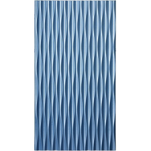 Facade 3D Wave 716*396 Blue matt - Painted facades MDF 19 mm  with standard milling types from the 3D series