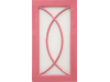 Фасад Витрина & шпросы  арт 1324 716*396 розовый глянец  -  Крашеные фасады МДФ 19 мм с фрезеровкой в стиле Modern