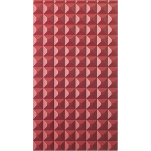 Facade 3D Piramida 716 * 396 Red gloss - Painted facades MDF 19 mm with standard types of milling from the 3D series