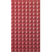 Facade 3D Piramida 716 * 396 Red gloss - Painted facades MDF 19 mm with standard types of milling from the 3D series