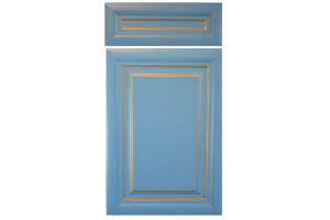 Turin Best Blue & Gold  - Painted MDF facades 19 mm with milling in the style of Neo Classik 