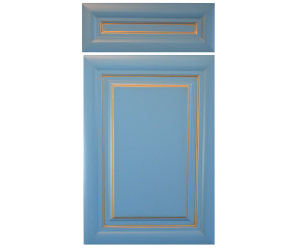 Turin Best Blue & Gold  - Painted MDF facades 19 mm with milling in the style of Neo Classik 