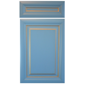 Turin Best Blue & Gold  - Painted MDF facades 19 mm with milling in the style of Neo Classik 