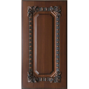 Facade BreRa Art AD 4116 FG 716 * 396 Walnut & Brown - 19 mm MDF film facades with milling in Art Decor style