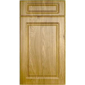 Straight facade ST 1030 FG 716 * 396 Oak Classic MDF foil facades with milling in Stand Art style