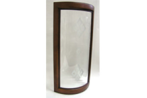Стекло Радиусное 620*R300*4 мм прозрачное - стекло мебельное для вставки в фасады под остекление 