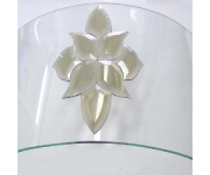 Radial glass 620*R300*4 mm transparent with bevels