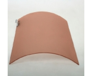 Radius glass R300 620*R300*4 mm satin bronze