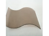 Radial S-shaped glass 4 mm Satin bronze - furniture glass for insertion into facades under glazing
