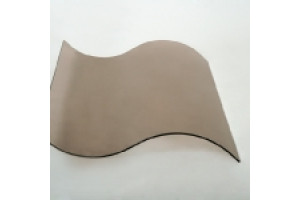 Radial S-shaped glass 4 mm Satin bronze - furniture glass for insertion into facades under glazing