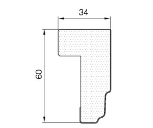 Lower straight cornice - КН №8