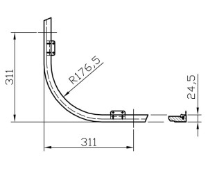 Карниз нижній радіусний - КНР №8