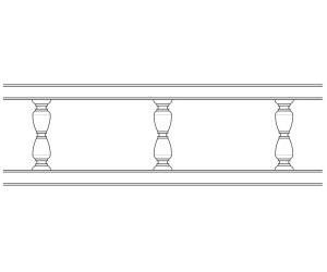 Декоративне перильце 1000 * 70 * 22