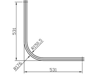 Цокольная планка радиусная - ЦПР