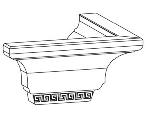 Capital angular outer corner 135