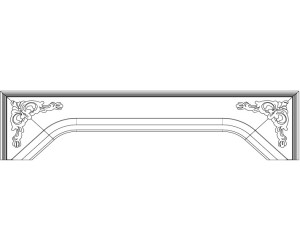 Арочная панель  125*446