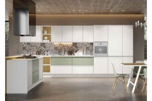 Kitchen with solid ash facades Integra