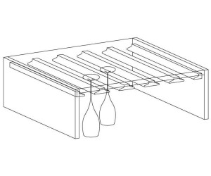 Комплект держателів бокалів 500х20 (6 шт.)