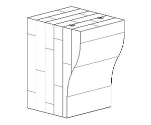 Барселона Ножка цоколя 150х100х120 (под колонку) 