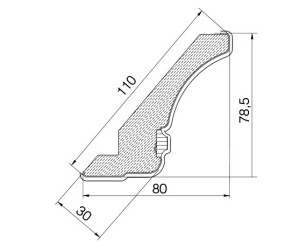 Карниз прямой  КВ № 15