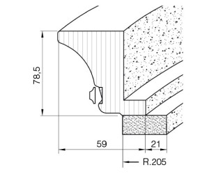 Карніз верхній радіусний - КВР № 15
