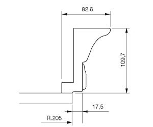 Карниз з декором верхній радіусний