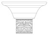 Capital with decor for columns 50 mm