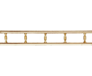 Декоративное перильце 1000*70*22 ясень эмаль + патина Gold 