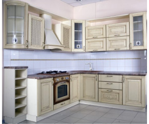 Кухня з массива ясеня SantiMore Safari & Beige 