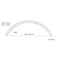 Радиусный МДФ фасад R200 наружный хорда 346 мм