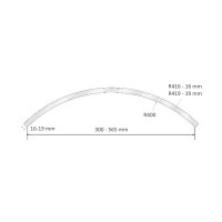 Radius MDF facade R400 external with correct radius chord 565 mm