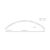 Radius MDF facade R450 external with a correct chord radius of 600 mm
