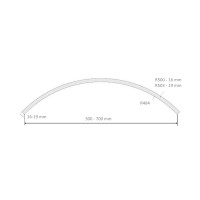 Radius MDF facade R484 external with a correct radius chord of 700 mm