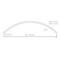 Radius MDF facade R484 external with a correct radius chord of 700 mm