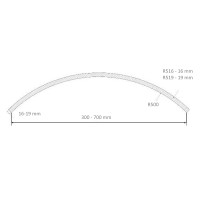 Radius MDF facade R500 external with a correct chord radius of 700 mm