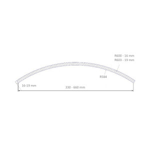 Radius MDF facade R600 external with the correct radius