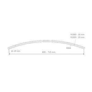 Radius MDF facade R1000 external with the correct radius