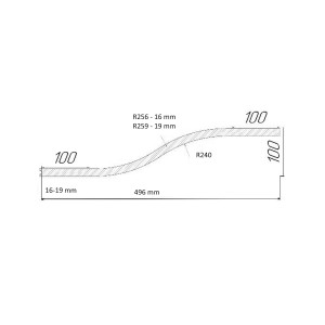 S-shaped MDF façade R240