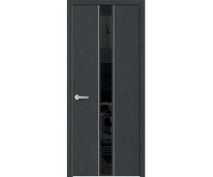 Двері міжкімнатні ForRest 04 Gray & Black цілісно щитові