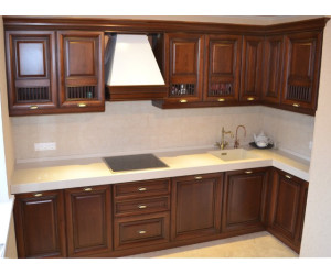 Кухня з масиву № 12223 серія фасадів Аполлон з масиву вільхи 