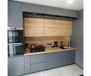 Меблі корпусні для кухні № 1221 з інтегрованою ручкою