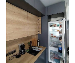 Меблі корпусні для кухні № 1221 з інтегрованою ручкою