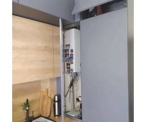 Меблі корпусні для кухні № 1221 з інтегрованою ручкою