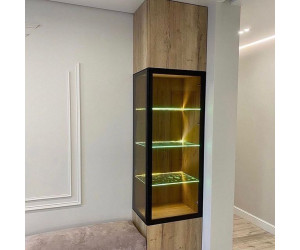 Мебель корпусная для кухни № 1122 крашеные МДФ фасады с интегрированной ручкой  