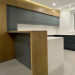 Cabinet furniture for kitchen No. 1123 Solid wood fronts with integrated handle + natural oak veneer 