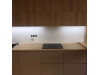 Мебель корпусная для кухни № 1125 крашеные МДФ фасады серый матовый + шпонированные фасады 