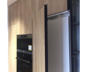 Меблі корпусні для кухні № 1125 фарбовані МДФ фасади сірий матовий + шпоновані фасади 